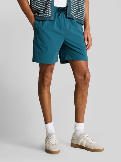 Tom Tailor Denim Relaxed Fit Sweatshorts mit Tunnelzug Petrol 4