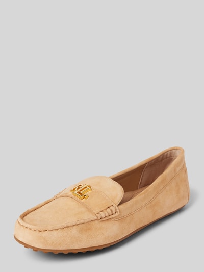 Lauren Ralph Lauren Mokassins mit Label-Applikation Modell 'BARNSBURY-FLATS-DRIVER' Sand 1