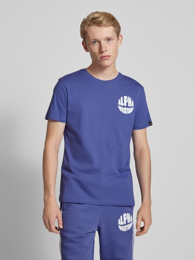 Alpha Industries T-Shirt mit Label-Print Lila 4