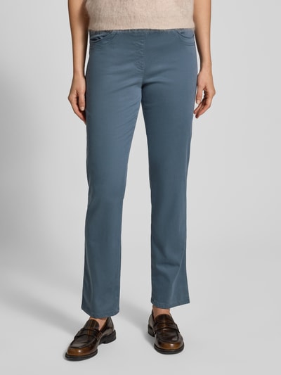 Raphaela By Brax Flared Fit Stoffhose aus Lyocell-Mix Modell 'Pamina' Hellblau 4