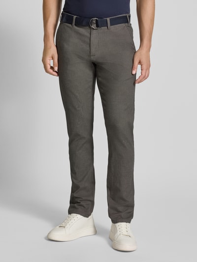 MCNEAL Slim fit chino met riem Camel - 4