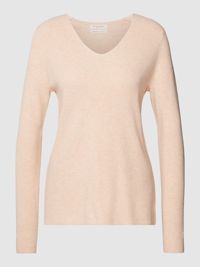 Christian Berg Woman Strickpullover mit abgerundetem V-Ausschnitt Lachs Melange 2