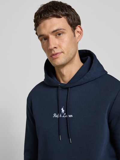 Polo Ralph Lauren Hoodie met labelstitching en kangoeroezak Marineblauw - 3