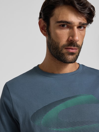 camel active T-shirt met labelprint Petrol - 3