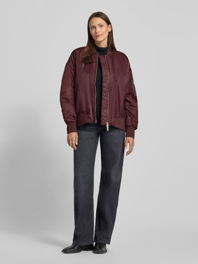 MOS MOSH Bomberjacke mit Zweiwege-Reißverschluss Modell 'Ruby' Bordeaux 1