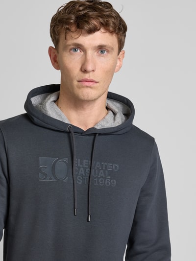 s.Oliver RED LABEL Regular Fit Hoodie mit Baumwoll-Anteil Anthrazit 3