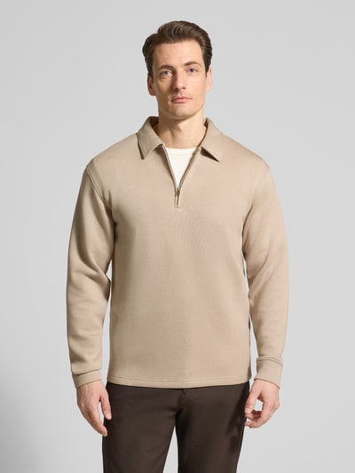 Selected Homme Regular Fit Poloshirt aus Viskose-Mix Modell 'EMANUEL' Sand 4