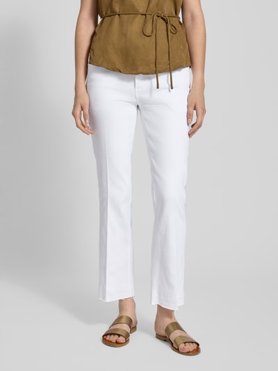 Milano Italy Flared cut jeans met franjes Wit - 4