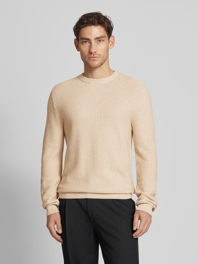 MCNEAL Strickpullover mit Strukturmuster Beige Melange 4