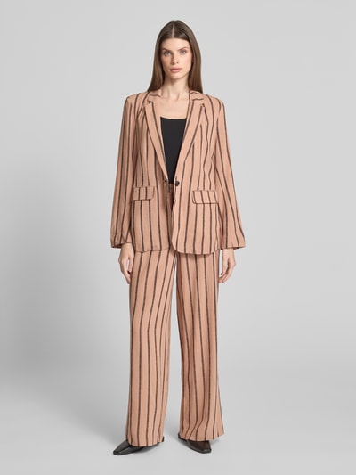 B.Young Regular fit blazer van een mix van viscose en linnen, model 'JOHANNA' Roestrood - 1