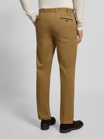 Hiltl Regular Fit Stoffhose mit Bügelfalten Modell 'Peaker' Beige 5