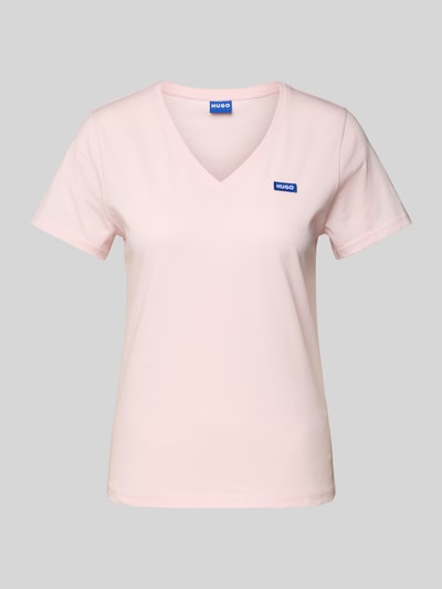 Hugo Blue T-Shirt mit Label-Detail Rosa 1