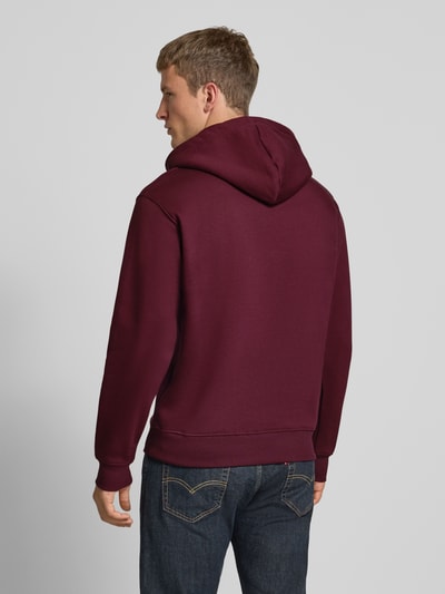 Alpha Industries Hoodie met logo en kangoeroezak Bordeaux - 5