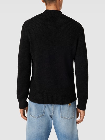 Marc O'Polo Strickpullover mit Stehkragen Modell 'Edge' Black 5