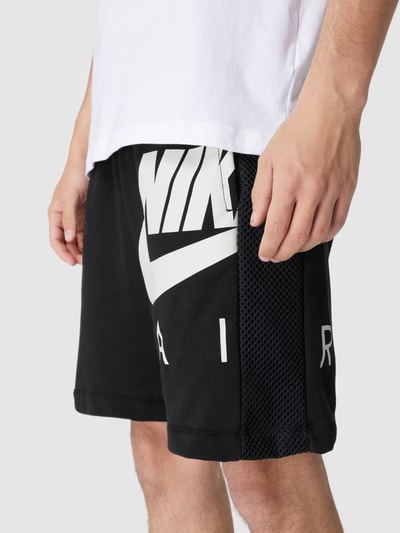 Nike Sweatshorts met labelprint Zwart - 3