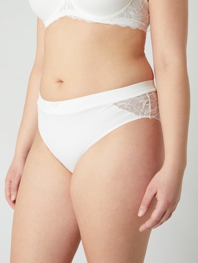 Blue Label PLUS SIZE Panty aus Mikrofaser und Spitze Modell 'Valencia' Ecru 4