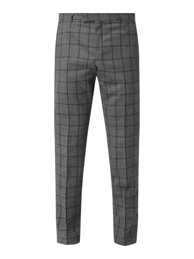 Strellson Slim fit pantalon met blokruit Middengrijs - 2