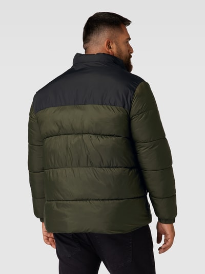 Jack & Jones Plus PLUS SIZE gewatteerd jack in tweekleurig design, model 'TOBY' Donkergroen - 5