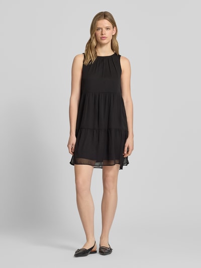 PIECES Regular Fit Chiffonkleid in Crêpe-Optik Modell 'LARA' Black 1