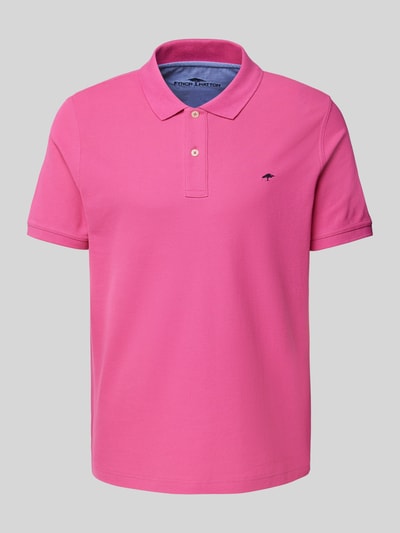 Fynch-Hatton Regular Fit Poloshirt mit Logo-Stitching Pink 1