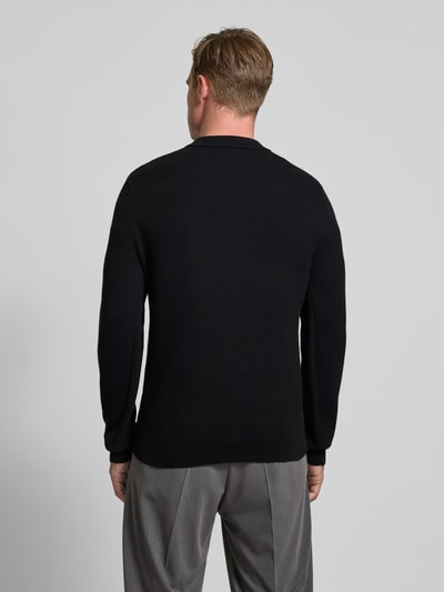 SELECTED HOMME Regular fit gebreide pullover van puur katoen, model 'DANE' Zwart - 5