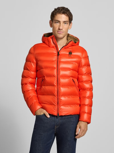 Blauer USA Steppjacke mit Zweiwege-Reißverschluss Modell 'ADAMS' Orange 4