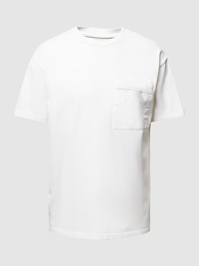 Knowledge Cotton Apparel T-Shirt mit Brusttasche Modell 'NUANCE BY NATURE™' Weiss 2