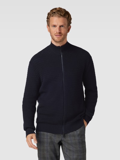 Lindbergh Strickpullover mit Stehkragen und Reißverschluss Marine 4