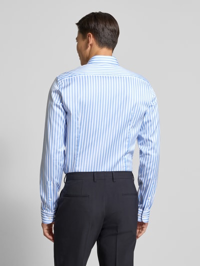 Jake*s Slim fit zakelijk overhemd van katoen met extra lange mouwen Bleu - 5