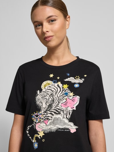 Marc Cain T-shirt met halflange mouwen Zwart - 3