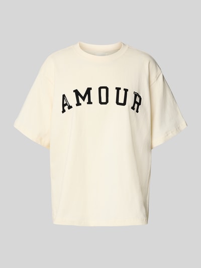 OH APRIL T-Shirt mit Label-Detail Modell 'Josie' Offwhite 2