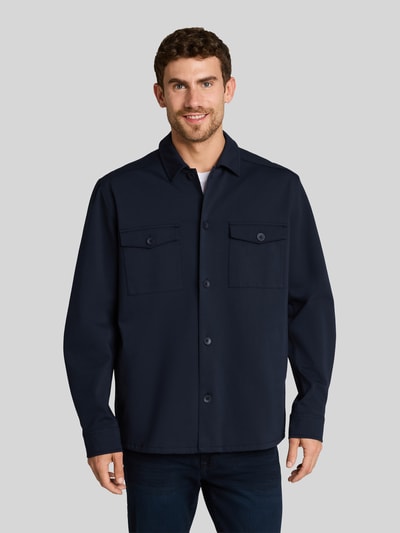 Tom Tailor Regular Fit Freizeithemd aus Baumwoll-Mix Marine 4