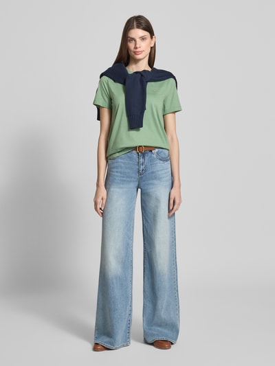 Gant T-Shirt mit Label-Stitching Mint 1