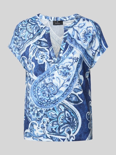 monari T-Shirt mit Tunikakragen Blau 2