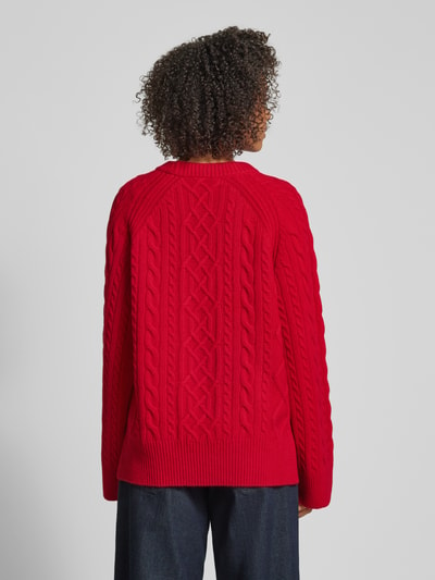 Ivy Oak Strickpullover mit Zopfmuster Modell 'KLARINA ANN' Rot 5