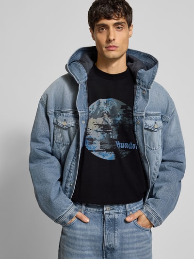 WON HUNDRED Longsleeve mit Label-Print Anthrazit 3