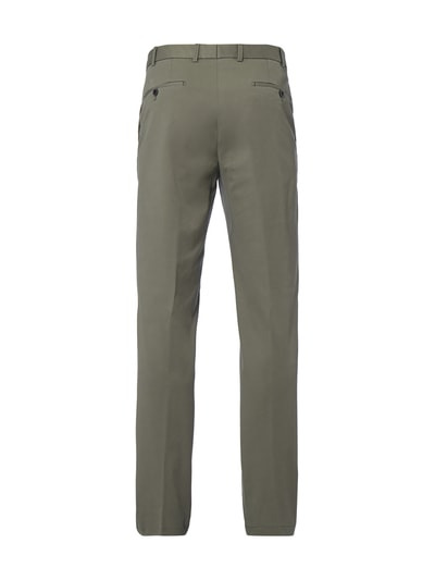 Hiltl Contemporary Fit Chino mit Webmuster  Oliv 4