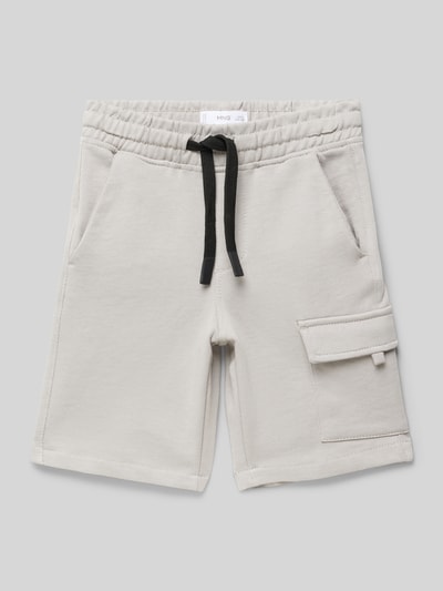 Mango Straight Leg Sweatshorts mit Cargotasche Mittelgrau 1