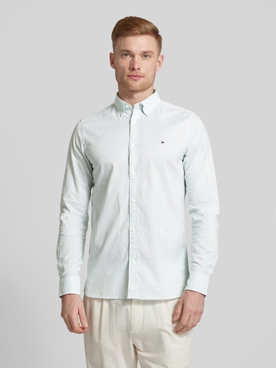 Tommy Hilfiger Slim fit vrijetijdsoverhemd met all-over motief Wit - 4