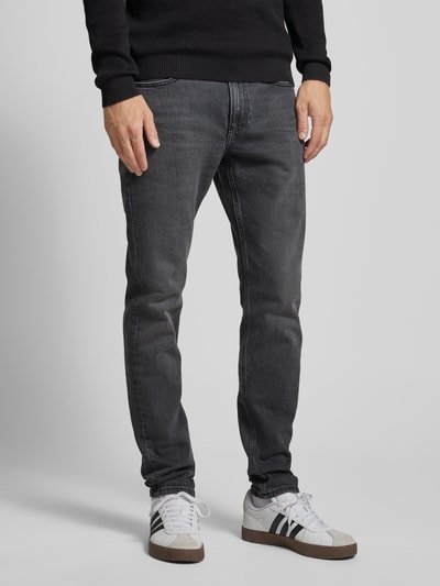 Calvin Klein Jeans Jeansy o kroju slim tapered fit z 5 kieszeniami Czarny 4