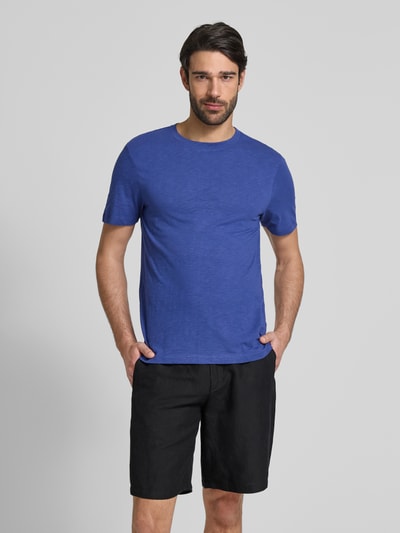 MCNEAL T-shirt met geribde ronde hals Marineblauw - 4