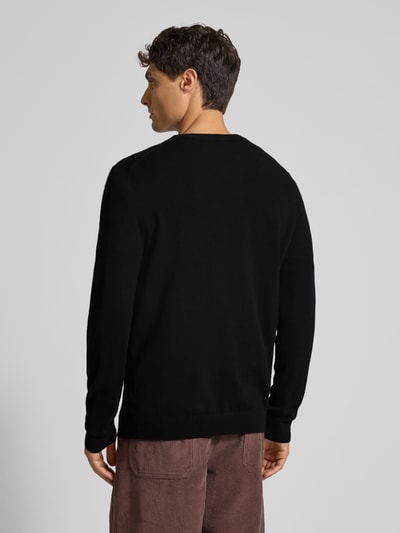 Christian Berg Men Regular fit kasjmier pullover met ronde hals Zwart - 5