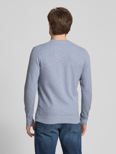 Profuomo Gebreide pullover met ronde hals Lichtblauw - 5