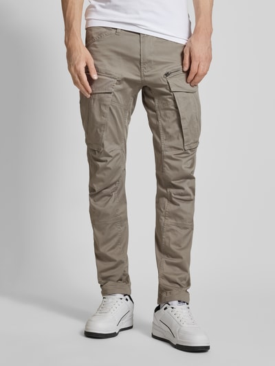 G-Star Raw Spodnie cargo o kroju regular tapered fit z dodatkiem streczu model ‘Rovic’ Kamienny 4