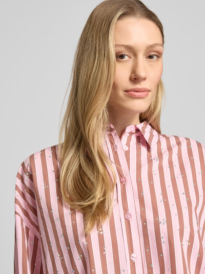 Essentiel Antwerp Bluzka koszulowa o kroju regular fit z mieszanki bawełny model 'JELIEF' Różowawy 3