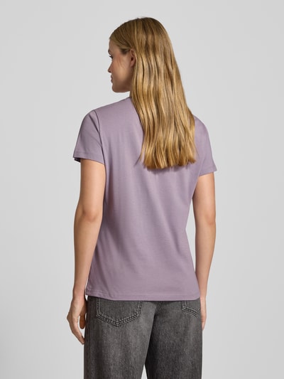 BOSS Orange T-shirt o kroju regular fit z czystej bawełny model ‘ESOGO’ Jasnofioletowy 5