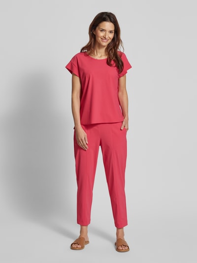 Raffaello Rossi Slim fit stoffen broek met tunnelkoord, model 'AZRA' Fuchsia - 1