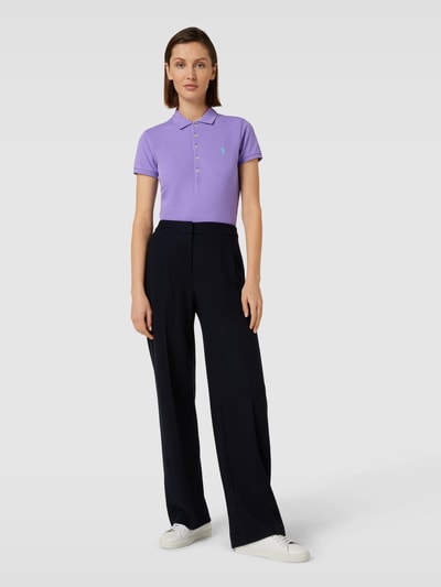 Polo Ralph Lauren Slim Fit Poloshirt mit Label-Stitching Modell 'JULIE' Lila 1
