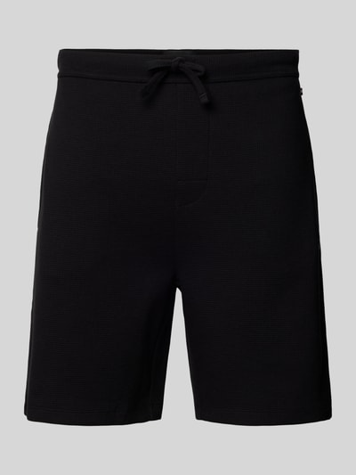 BOSS Regular Fit Sweatshorts mit Strukturmuster Black 2