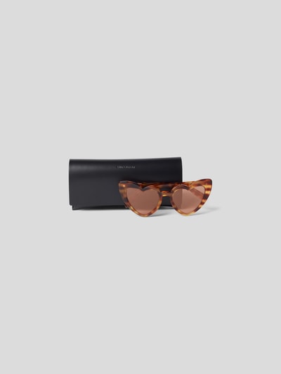 Saint Laurent Sonnenbrille in Schildpatt-Optik Mittelbraun meliert 5